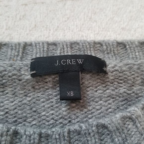 J Crew Wool Blend Oversized Pullover Grey Tunic Sweater Size XS - Picture 5 of 6